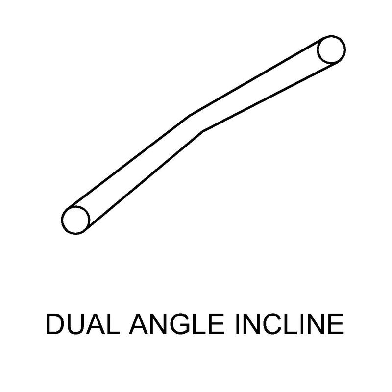 Drawing of a dual-angle incline drag chain belt conveyor