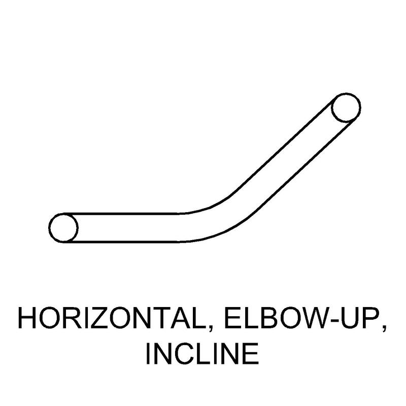 Drawing of a horizontal beltless drag chain conveyor with elbow-up incline