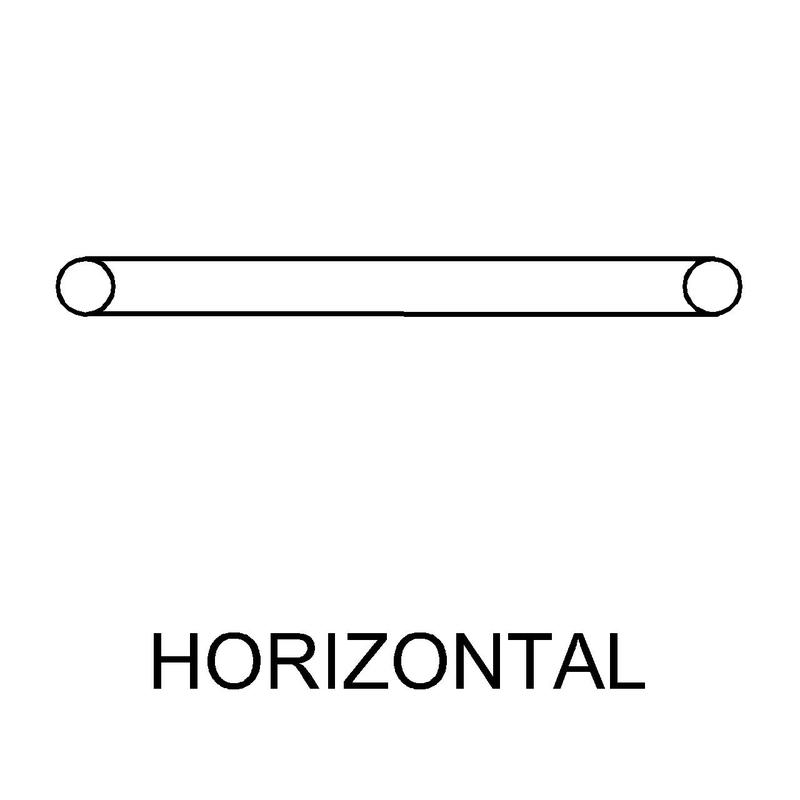 Sales drawing of a horizontal transfer conveyor orientation