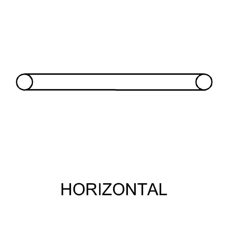 Drawing of a horizontal roller chain conveyor orientation