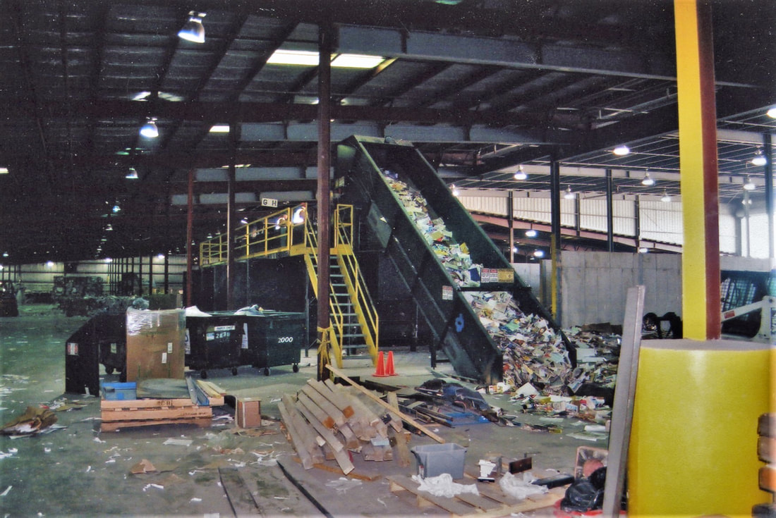Completed Des Moines sorting system viewed from the infeed end