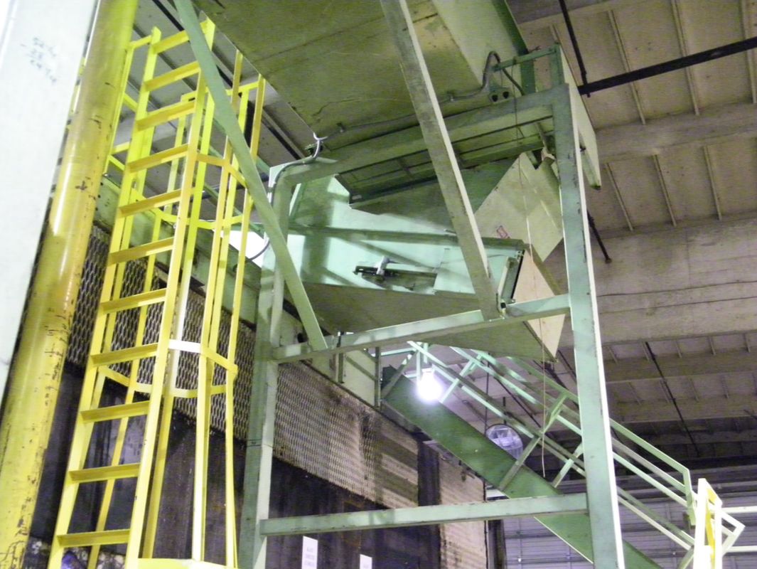 Remcon custom caged ladder with side-step dismount for maintenance access