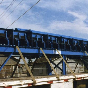 Troughing idler conveyor built for a silver mine, loaded for transport